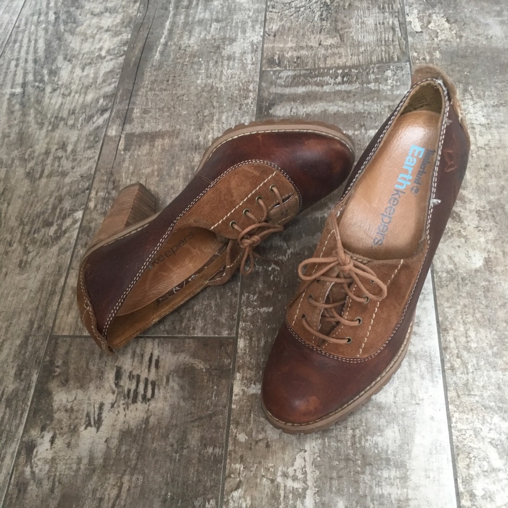 Timberland earth keepers leather lace up heels